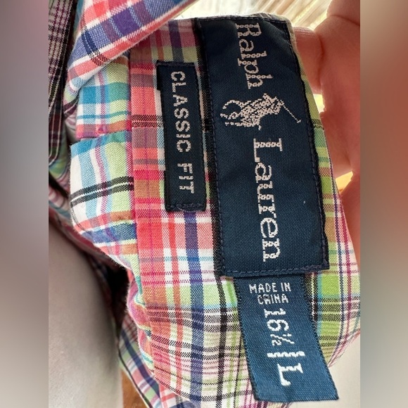 Ralph Lauren button down plaid classic fit shirt - Picture 8 of 8